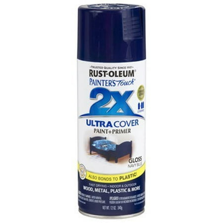 Rust-Oleum 249098 Painter's Touch Multi Purpose Spray Paint, 12-Ounce, Navy (Best Navy Blue Paint Color)