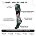thumbnail image 4 of Picia Snake Holding A Lotus Printed Sports Compression Socks - 15-20mmHg Graduated Compression, High-Performance Soft and Breathable Socks for Men and Women, 4 of 5