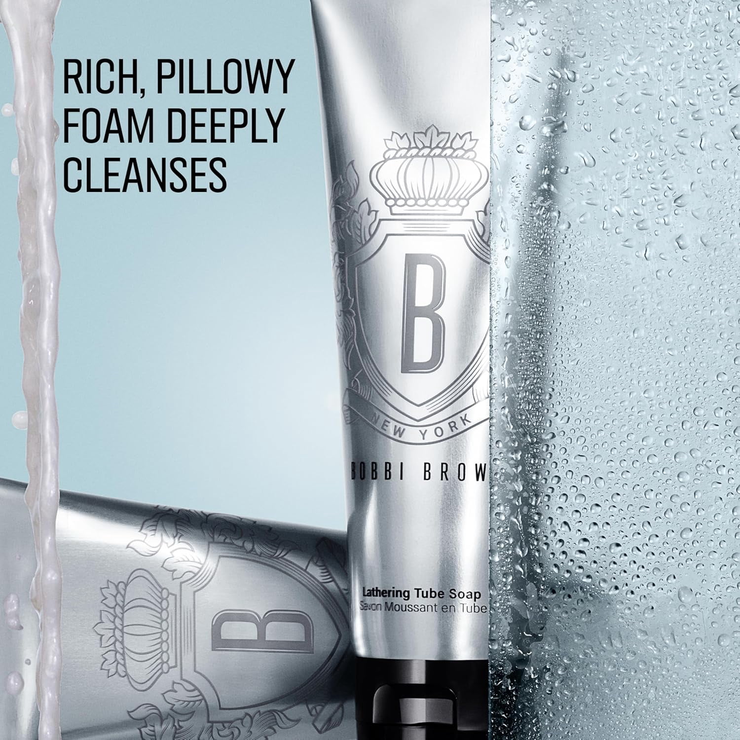 Bobbi Brown Lathering Tube Soap - Cream-to-Foam Face Wash Cleanser 4.2oz 125ml