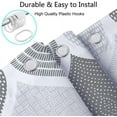 thumbnail image 6 of Grey Shower Curtain, Gray Retro Bohemian Geometric Fabric Shower Curtains Set for Bathroom Decorative, Boho Modern Abstract Paisley Restroom Decor Accessories with Hooks 72X72 Inch, 6 of 6