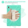 thumbnail image 4 of Dteck Case for Samsung Galaxy Tab S7 FE SM-T730 T736B (2021) 12.4-inch,Shockproof Rubber Hybrid PC Kickstand Cover with Adjustable Shoulder/Hand Strap for Galaxy Tab S7+ T970/T975,Mint, 4 of 8