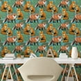 thumbnail image 2 of Ambesonne Animal Peel & Stick Wallpaper for Home, Charming Little Fox Art, 13"x100", Multicolor, 2 of 5