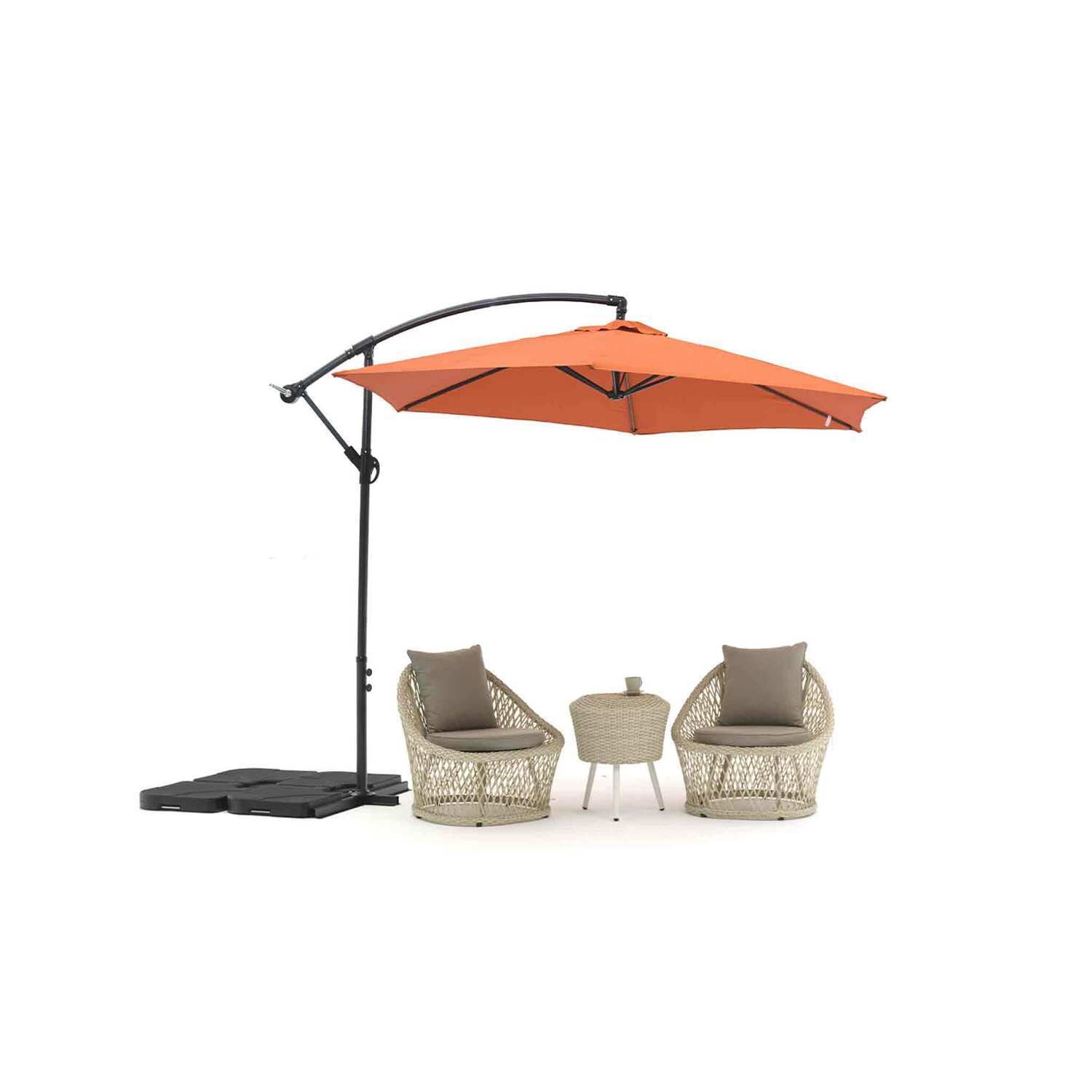 Outdoor Patio Umbrella - Standing Umbrella with Steel Base - Large Shade for Garden, Deck, Porch - Durable Design