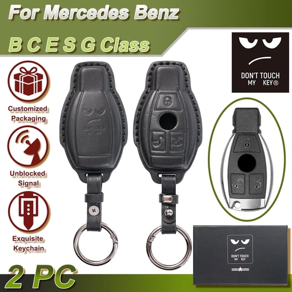 DON'T TOUCH MY KEY 2X 3 Button Remote Key Case Cover Shell Holder Protector for Benz Viano Metris
