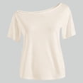 thumbnail image 4 of Kids T Shirt Short Sleeve Crewneck Off Shoulder Tops Casual T Shirt Tops Girl Tops, Size 7-12 Years, 4 of 4