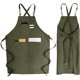 thumbnail image 1 of Denim Bib Apron, Adjustable Jean Aprons With Pocket & Cross-back Straps For Salon Barber Hairdressers, 1 of 5