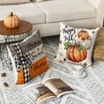thumbnail image 4 of Sm:)e Sunflower Bow Maple Leaves Pumpkin Fall Pillow Covers 18x18 Inch Set of 4, Cushion Covers for Sofa Seasonal Home Decor, 4 of 8
