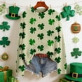 thumbnail image 2 of St Patricks Day Sweater Women Long Sleeve Crewneck Irish Oversized Pullover Plus Size Sweater, 2 of 8
