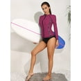 thumbnail image 6 of Charmo Womens Crew Neck Rash Guard Color Blocked UPF 50+ SwimSuit, 6 of 6