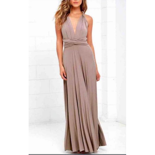 Sexy mujer Multiway Wrap Convertible Boho Maxi Club vestido rojo vendaje vestido largo fiesta damas de honor Infinity Robe Longue Femme Tan Jianjun unisex