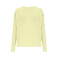 thumbnail image 4 of ITSAME Long Sleeve Shirts for Womens, Loose Fit Crewneck Fashion Lightweight Casual Pullover Tops Yellow XL, 4 of 8