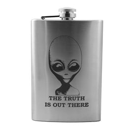 8oz BLACK The Truth is Out There Flask 8oz BLACK The Truth is Out There Flask