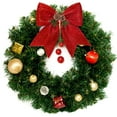 thumbnail image 3 of HLONK 2 Pack Nœuds de Noël Rouges Décorations Extérieures Grand Arbre de Noël Décoration Nœud Couronne en Velours avec Paillettes pour Maison Porte d'Entrée Argent, 3 of 8