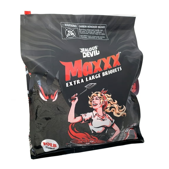 Jealous Devil Max XL - 10 lbs All Natural Hardwood Charcoal Pillow Briquets