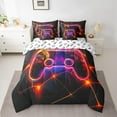 thumbnail image 2 of Erosebridal Gradient Gamepad Bedding Full Size, Abstract Geometric Bed in a Bag Full size, Gaming Room Decor, Reversible, 2 of 5