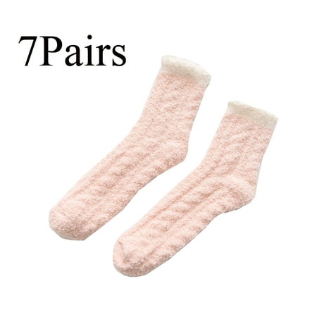 

Ultra Soft Warm Winter Sleep Socks 7Pairs Women Fuzzy Socks