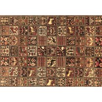 Ahgly Company Indoor Rectangle Persian Brown Traditional Area Rugs, 5' x 7'