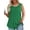 Green, variant on Plus Size Womens Tops Casual Sleeveless Tunics Summer Flowy T Shirts Peacock Blue