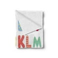 thumbnail image 2 of Alphabet Soft Flannel Fleece Throw Blanket, Colorful Printed Pedagogic Letter on Plain Background, Cozy Plush for Indoor and Outdoor Use, 70" x 90", Multicolor, by Ambesonne, 2 of 5