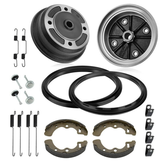 M MATI 2PCS Rear Brake Drum Bolts Shoes kits for Kawasaki Mule 2510 3000 3010 3020 4000 4010 KAF950 KAF620 2001-2024