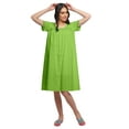 thumbnail image 2 of Moomaya Chemise de Nuit Femme Longueur Genou en Coton à Manches Courtes Robe de Nuit Unie, 2 of 5