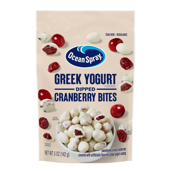 Pack of 2 Ocean Spray Greek Yogurt Dried Cranberry Bites, 5 oz (Package May Vary)