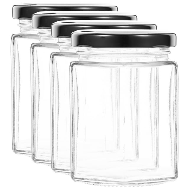 4 Pcs Pot à Miel avec Couvercle Pot à Miel en Verre Récipient Distributeur de Miel Pot à Confiture Ménager