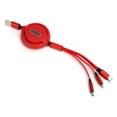 thumbnail image 3 of Línea de datos telescópica 3 en 1 3A Cable cargador de cable de carga rápida para teléfono móvil con múltiples cabezalesRojo, 3 of 5