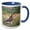Blue/White, variant on 3drose, Northern Flicker Male Feeding on Ground, Marion, Illinois, Usa., 11oz Mug