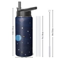 thumbnail image 4 of Galaxy Insulated Water Bottle with Straw & Cleaning Brush – 18oz | Leakproof, BPA-Free, 304 Stainless Steel, Wide Mouth, Travel Mug for Car, Gym, Office, Starry, Christmas Thanksgiving Gift, 4 of 5