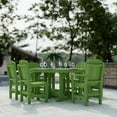 thumbnail image 3 of Wildridge Heritage 7-Piece 44"X72" Dining Set, Lime Green - Outdoor Weather Resistant Recycled Plastic Furniture for Patio, 3 of 8