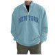 thumbnail image 1 of Gibobby Sudaderas sin gorro hombre Sudaderas Hombre Felpa Stretch Cuello Redondo Basico(Azul,M), 1 of 5