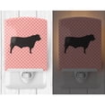 thumbnail image 2 of Caroline's Treasures BB7828CNL Black Angus Cow Pink Check Ceramic Night Light, 6x4x3", multicolor, 2 of 2