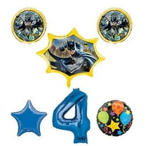New! Batman 4th Birthday Party Balloon Decorations and Supplies