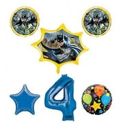 New! Batman 4th Birthday Party Balloon Decorations and Supplies