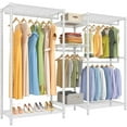 thumbnail image 1 of VIPEK V6 Wire Garment Rack 5 Tiers Heavy Duty Clothes Rack for Hanging Clothes, Wardrobe Rack Compact Large Metal Clothing Rack Freestanding Closet Storage Rack, Max Load 850LBS, White, 1 of 4