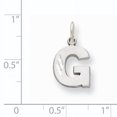 thumbnail image 2 of Beautiful 14K White Gold Solid Satin Diamond-cut Initial G Charm, 2 of 2