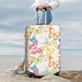 thumbnail image 7 of Logiee Retro Colorful Butterfly Print Travel Luggage Cover,Suitcase Protector, Washable Elastic Suitcase Baggage Cover,Closure for Wheeled Suitcase Fit 18-32 Inch Luggage-X-Large, 7 of 7