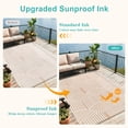 thumbnail image 5 of Wonnitar 6'x9' Extra Large Outdoor Rug Patio Waterproof,Reversible Camping Rugs Plastic Straw Rv Rugs for Outside Under Awning,Portable Lightweight 6x9ft Carpet for Backyard,khaki, 5 of 9