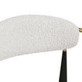 thumbnail image 6 of Noble House Boise Barnes Modern Glam Beige, Black, & Gold Colored Cushioned Bar Stool, 6 of 8