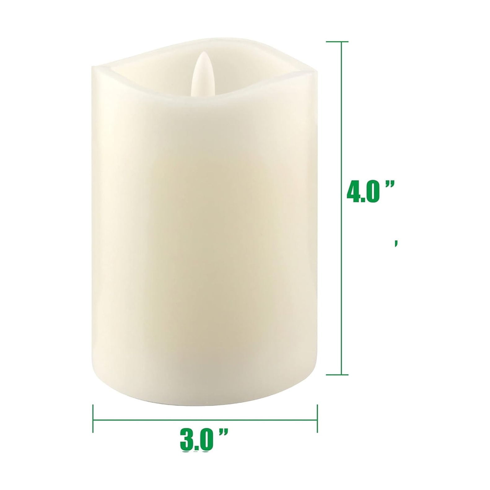 Stonebriar 3 Count Ivory Real Wax 3x4 Flameless LED Pillar Candles with Remote and Timer