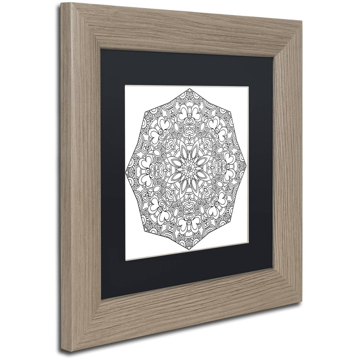 Trademark Fine Art "Sublime Mandala" Canvas Art by Kathy G. Ahrens, Black Matte, Birch Frame