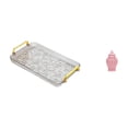 thumbnail image 1 of Bandeja para servir,Bandeja rectangular para servir en la cocina con asa,Jarra de jengibre de cerámica,Arreglo floral en jarrón de cerámica tipo tarro de jengibre,Jarrón decorativo de, 1 of 8