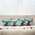 thumbnail image 4 of Ambesonne Colorful Throw Pillow Cover 4 Pack, Retro Low Poly Deer, 18", Multicolor, 4 of 5