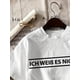 thumbnail image 2 of Women's 100% Cotton Casual Short Sleeve T-Shirt with Bold Black Letter Print - White Relaxed Fit Spring Summer Everyday Tee, 2 of 6