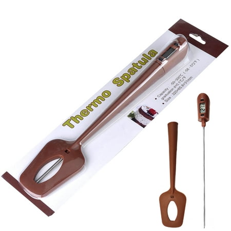 Baking Thermometer, Cooking and Candy Spatula Digital Thermometer for Chocolate Jams Caramel Yogurt Creams Syrup Sauce Food Baking BBQ, Instant Temperature Reader & Stirrer in