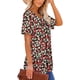 thumbnail image 5 of Tops de Mujer Blusa Casual Elegante Túnica Cuello Redondo Camisetas Estampadas Florales Manga Corta Plisada Con Dobladillo Con Volantes Odeerbi ODB163434, 5 of 8