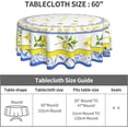 thumbnail image 4 of Decorative Lemon Round Tablecloth Waterproof Table Cloth Wrinkle Free Tablecloths for Parties Wedding & Holiday Kitchen Dinner(60 Inch Round), 4 of 6