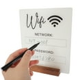 thumbnail image 4 of GOOHOCHY Letrero de contraseña de wifi Letrero acrílico de wifi Letrero de wifi Tablero de wifi Letrero recordatorio de contraseña de wifi, 4 of 8