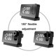 thumbnail image 5 of Reloj despertador con proyección para dormitorio, radio despertador digital con atenuador y puertos de carga USB, proyector giratorio de 180°, alarma dual, función de repetición, reloj digital con, 5 of 8